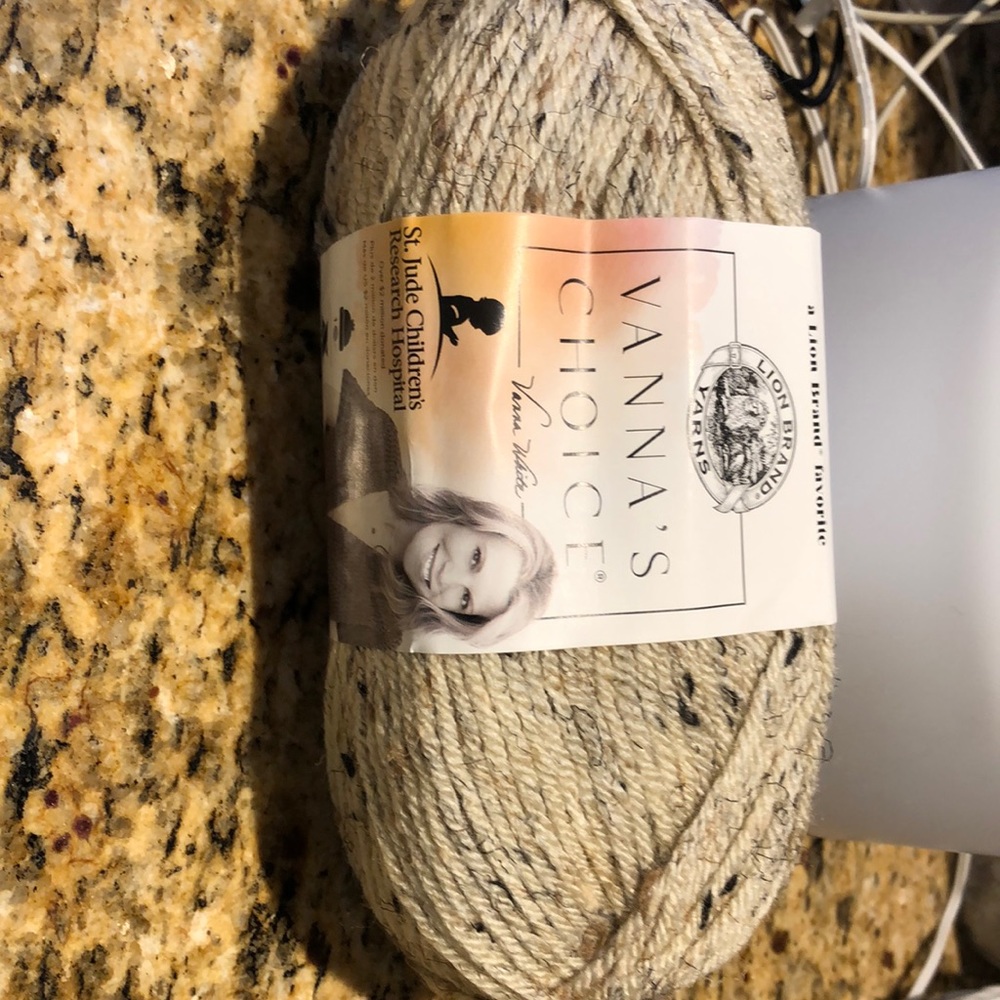 Lion Brand Yarn, 3 skeins in color Oatmeal